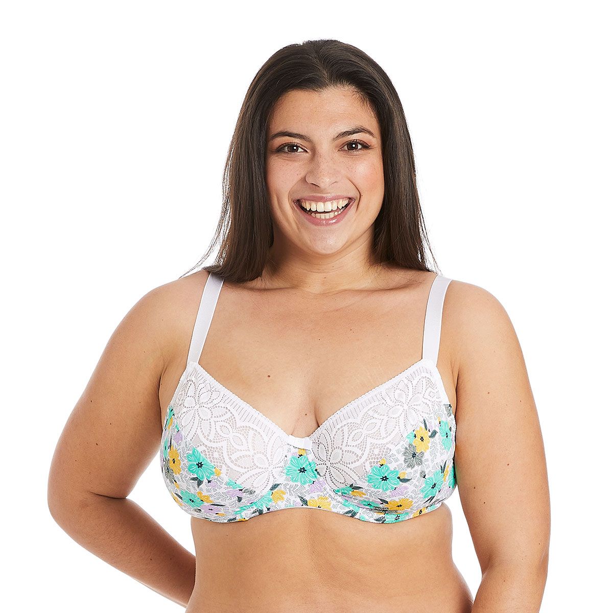 Pomm'Poire Soutien-gorge à armatures grand maintien multico blanc Roulotte