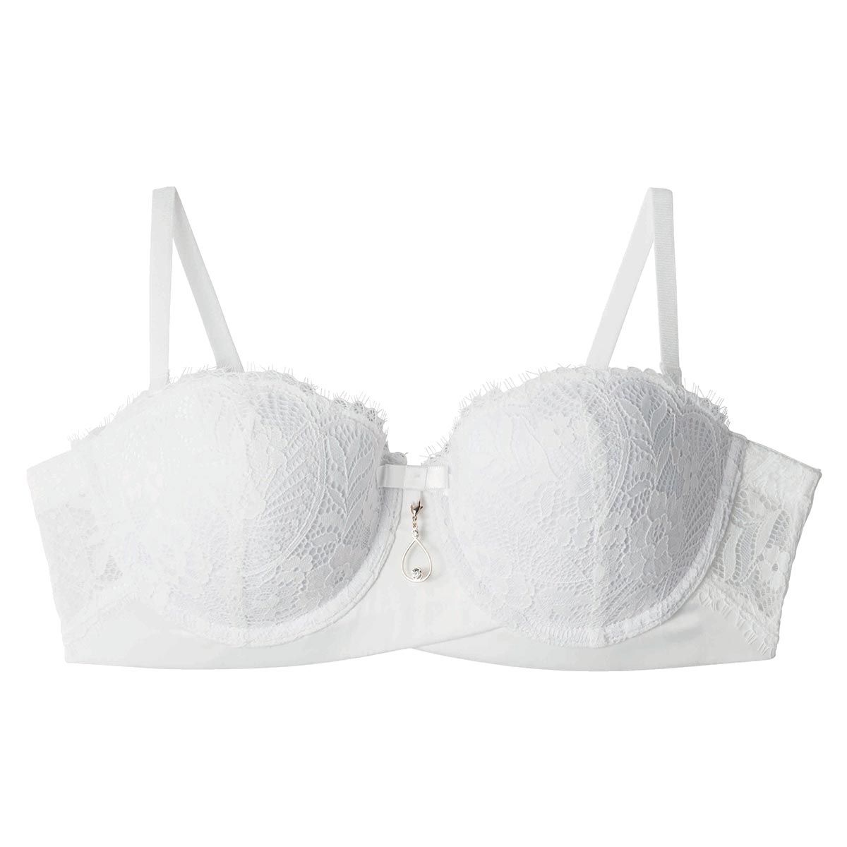Soutien-gorge ampliforme bandeau coque moulée ivoire Ruban