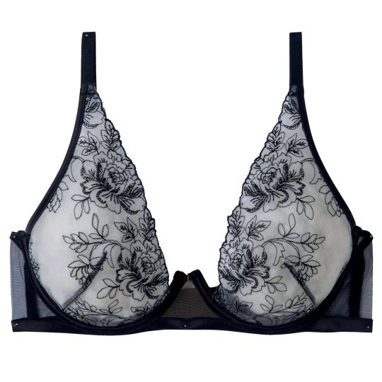 Soutien-gorge corbeille noir Splash