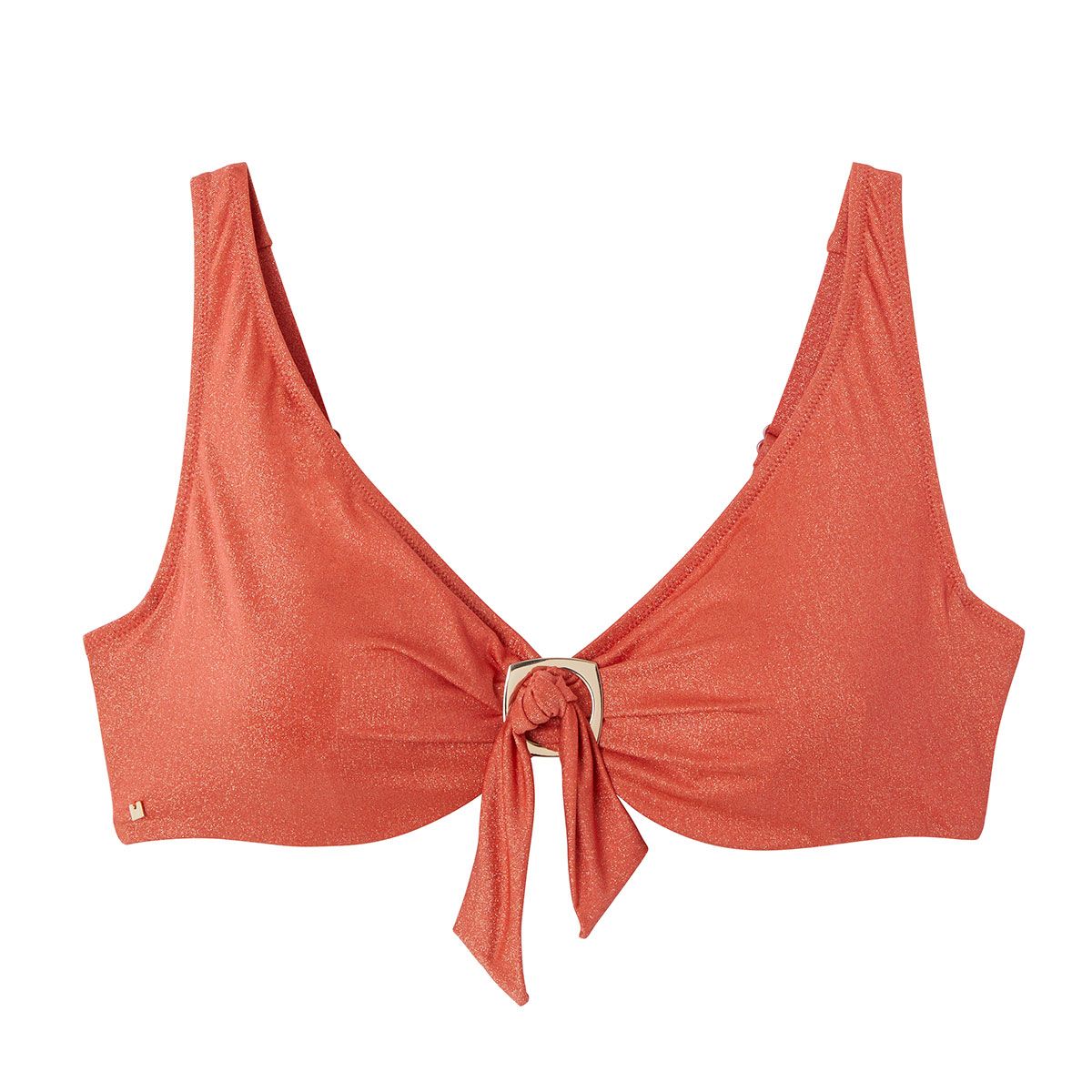 Haut de maillot de bain à armatures orange Maui