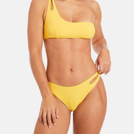 Slip de bain forme tanga jaune Mykonos