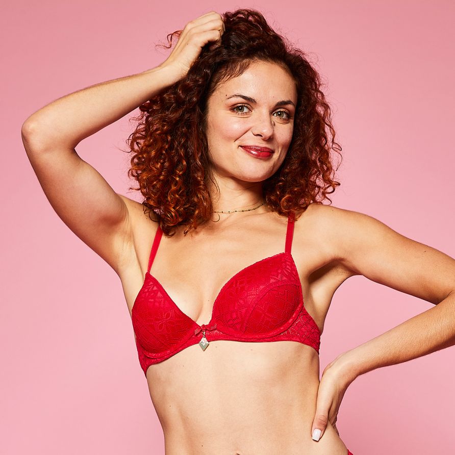 Soutien-gorge ampliforme coque moulée rouge Absinthe