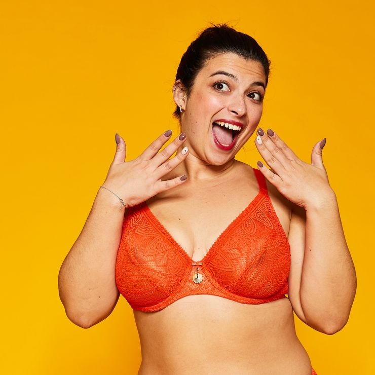 Soutien-gorge à armatures grand maintien orange Etoile