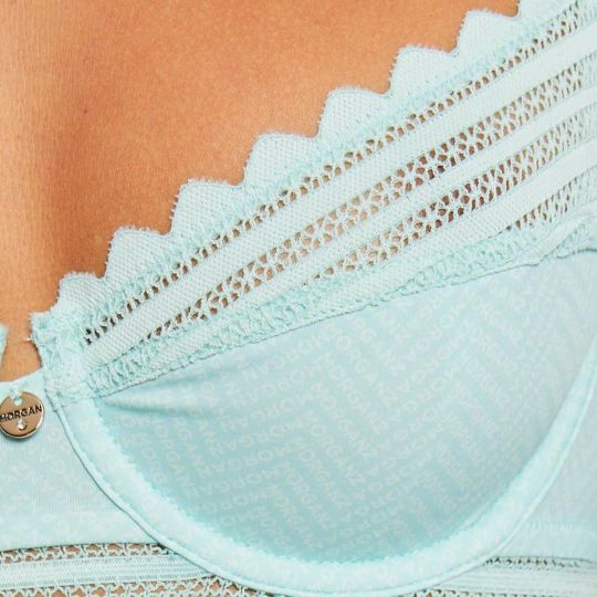 Soutien-gorge corbeille turquoise Tina