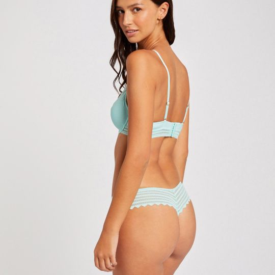 Soutien-gorge ampliforme coque moulée turquoise Tina