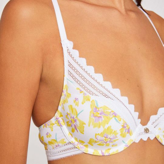 Soutien-gorge ampliforme coque moulée blanc Tina