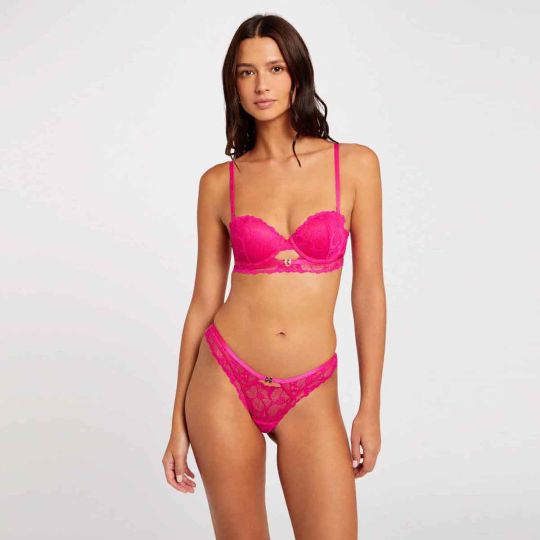 Soutien-gorge ampliforme coque moulée rose Ophélie