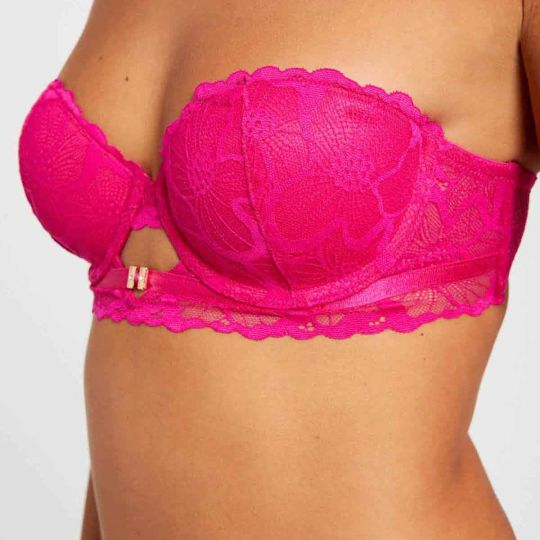 Soutien-gorge ampliforme coque moulée rose Ophélie