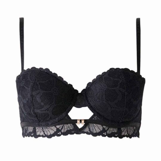 Soutien-gorge ampliforme coque moulée noir Ophélie