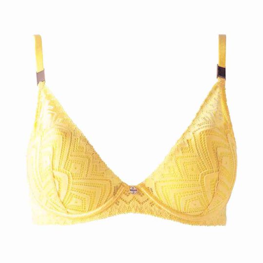 Soutien-gorge ampliforme coque moulée jaune Nina