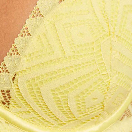 Soutien-gorge ampliforme coque moulée jaune Nina