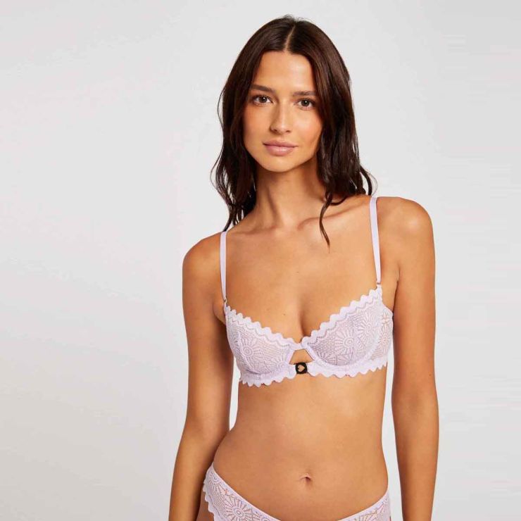 Soutien-gorge corbeille parme Lison