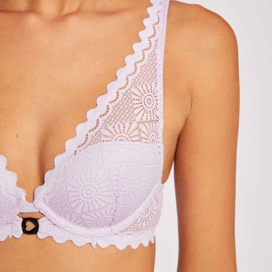Soutien-gorge ampliforme coque moulée parme Lison