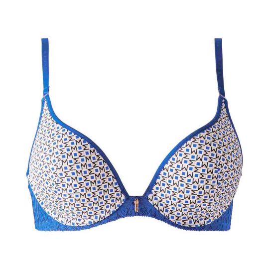 Soutien-gorge ampliforme coque moulée bleu Kim