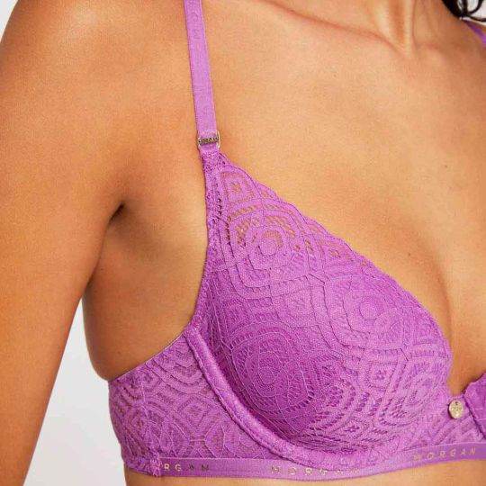 Soutien-gorge ampliforme coque moulée violet Gwen