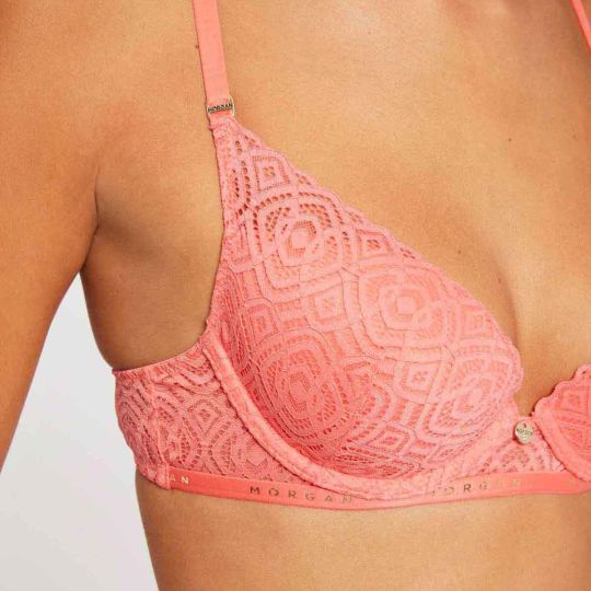 Soutien-gorge ampliforme coque moulée rose Gwen
