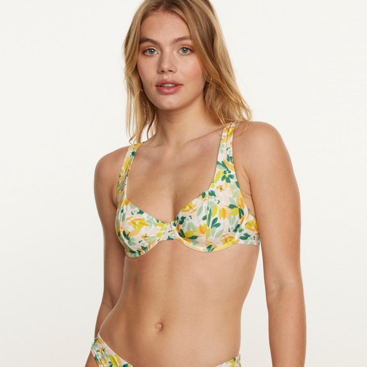 Maillot de bain armaturé jaune Capeline