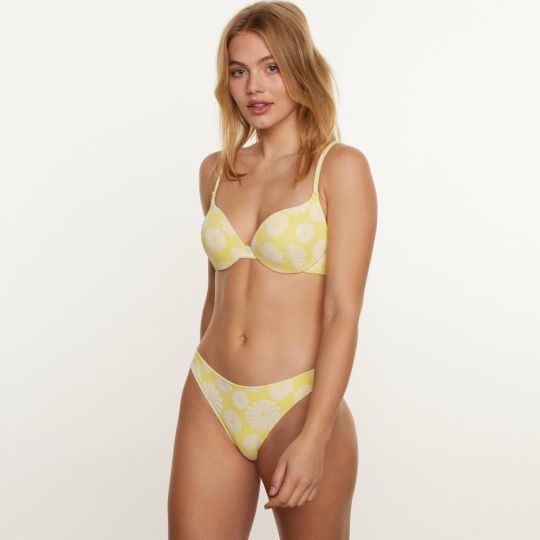 Haut de maillot de bain coques push up jaune Limoncello
