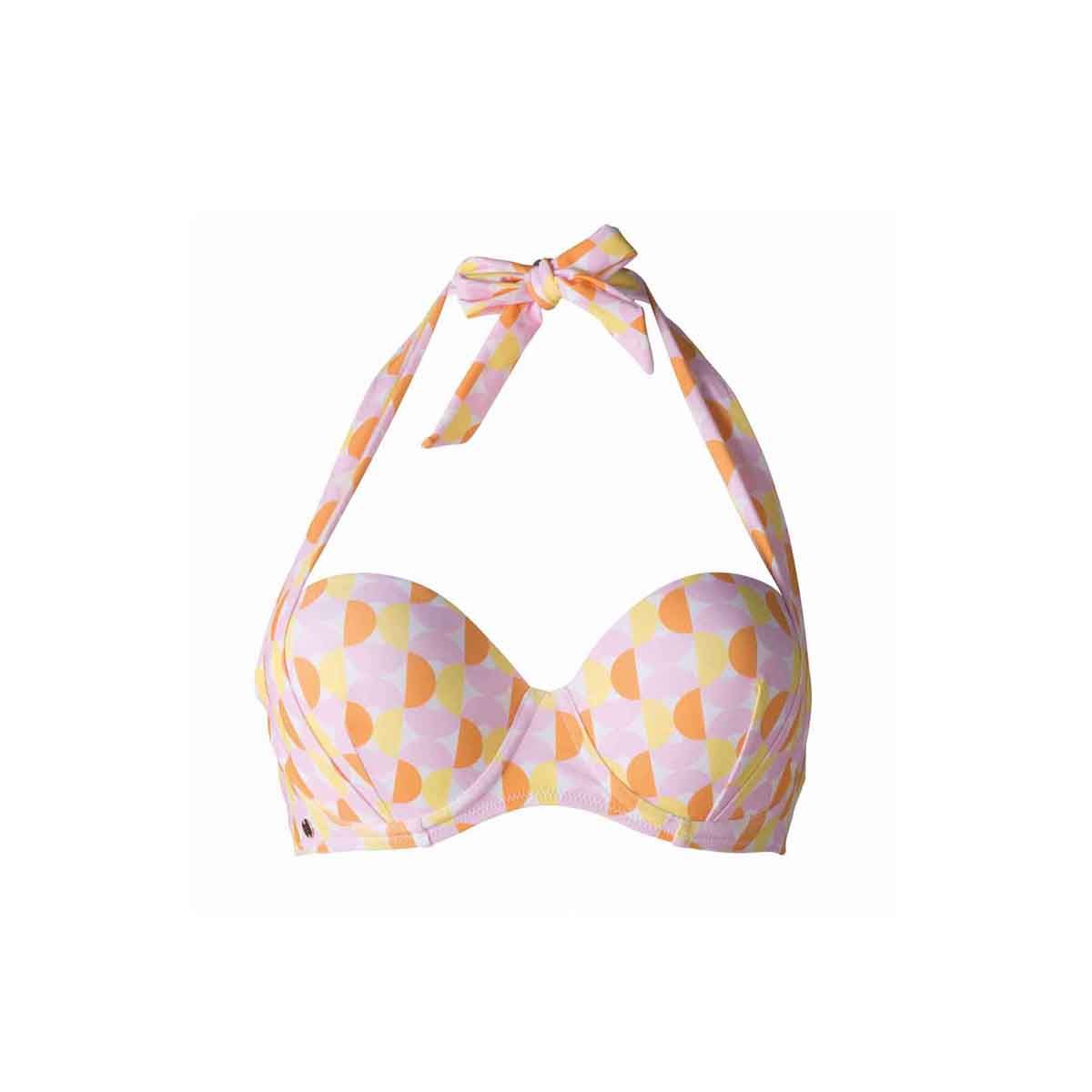 Haut de maillot de bain bandeau rose Seventies - Pomm'Poire - Modalova