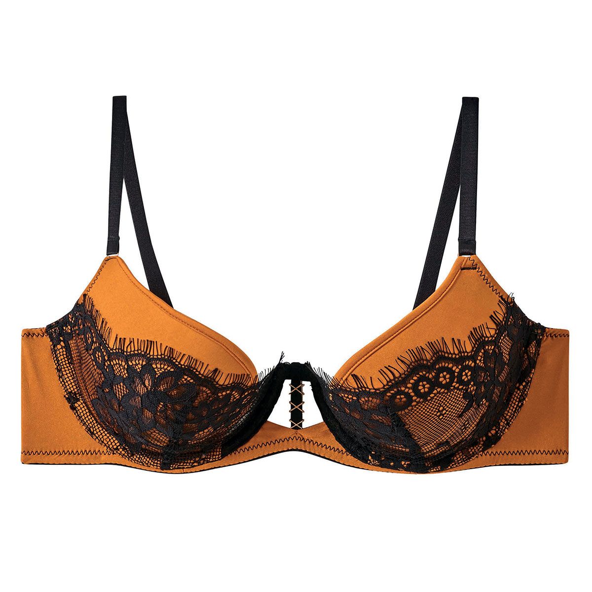 Pomm'Poire Soutien-gorge ampliforme coque moulée noir/jaune Tsunami
