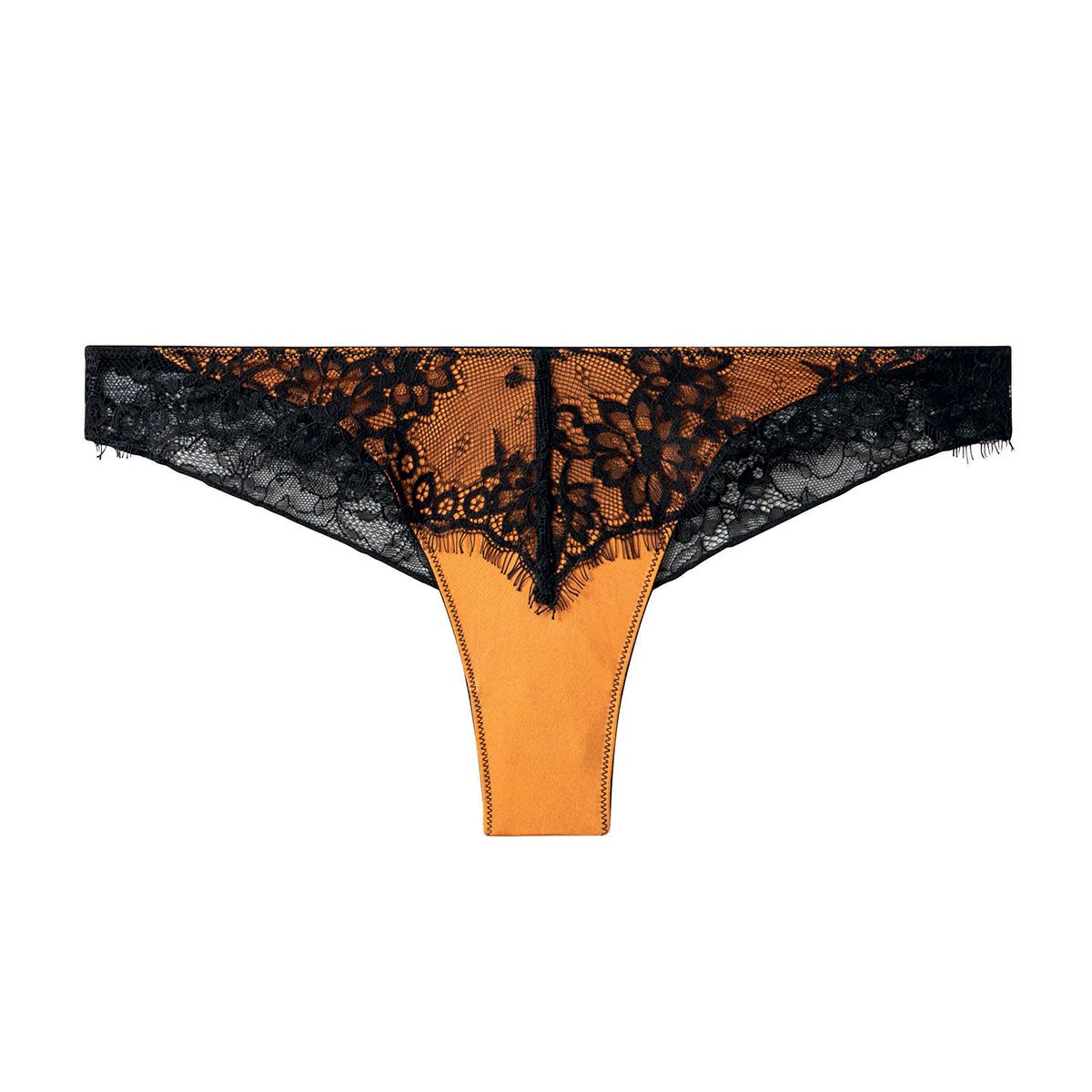 Tanga brésilien noir/jaune Tsunami - Pomm'Poire - Modalova