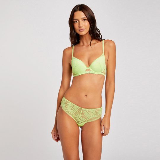 Soutien-gorge ampliforme coque moulée vert Lina