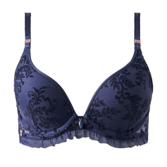 Soutien-gorge ampliforme coques moulées bleu marine Festival