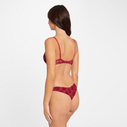 Soutien-gorge ampliforme coques moulées bordeaux Alixa
