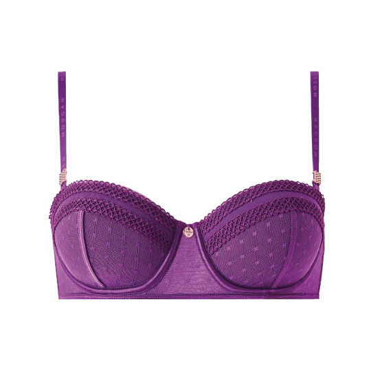 Soutien-gorge ampliforme coques moulées bandeau violet Cléo