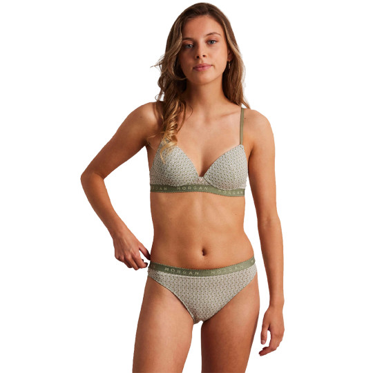 Soutien-gorge coques souples kaki Gaby