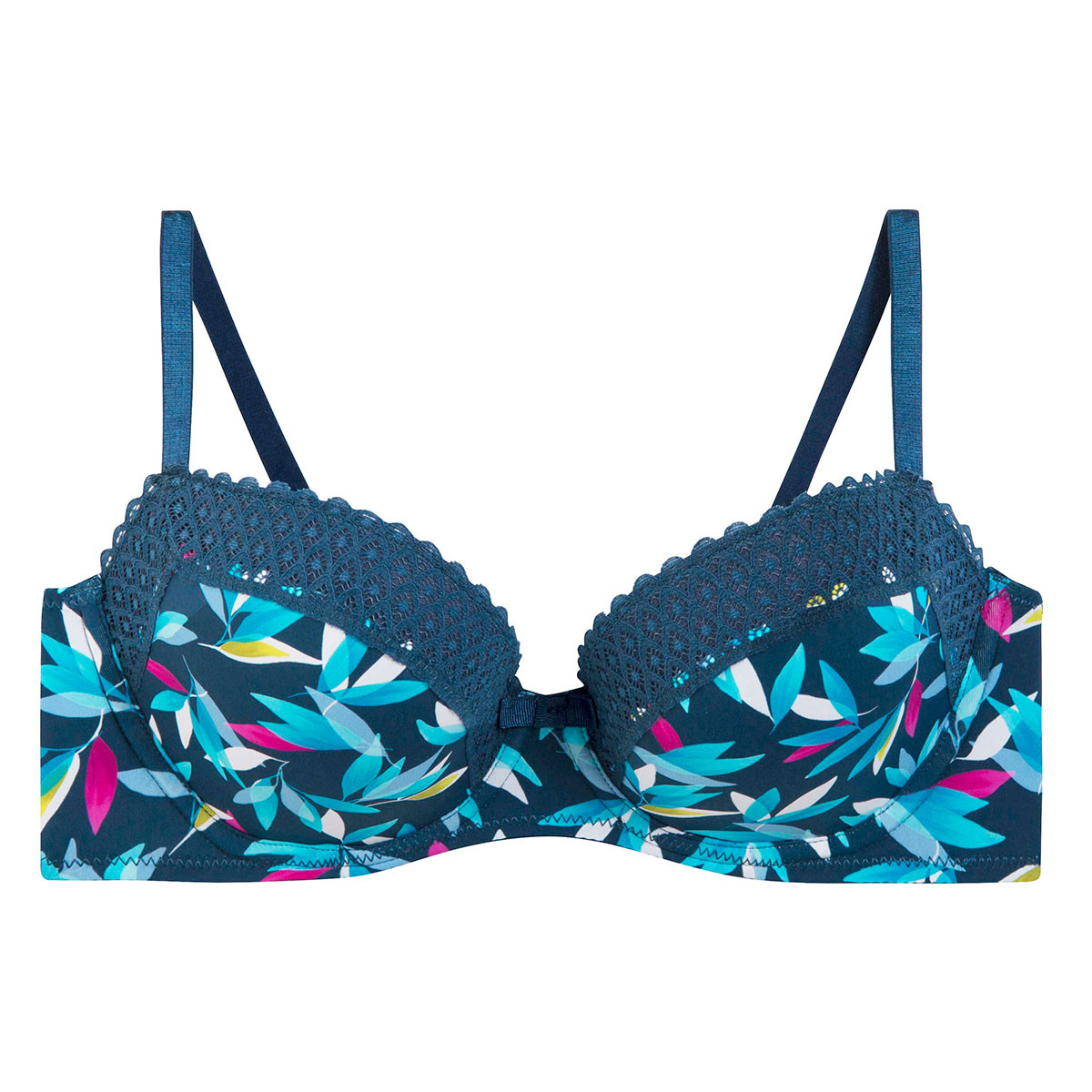 Soutien-gorge ampliforme coque moulée multico bleu Savane - Pomm'Poire - Modalova
