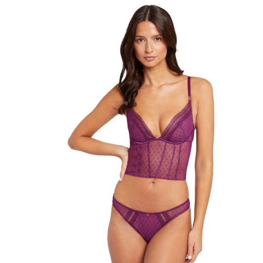 Corset armatures violet Cléo