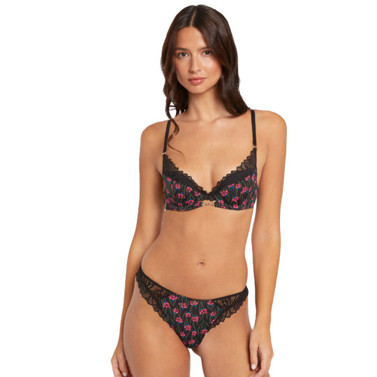 Soutien-gorge ampliforme coques moulées noir Delphine