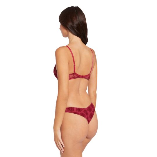 Soutien-gorge ampliforme coques moulées bordeaux Alixa