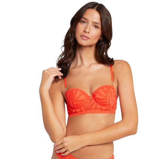 Soutien-gorge ampliforme coques moulées orange Salomé