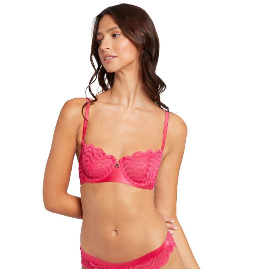 Soutien-gorge corbeille rose Romane