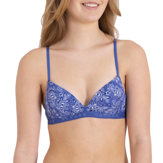 Soutien-gorge sans armatures souple bleu Gaby