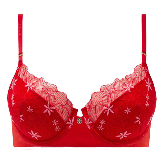 Soutien-gorge coques moulées rouge Amandine