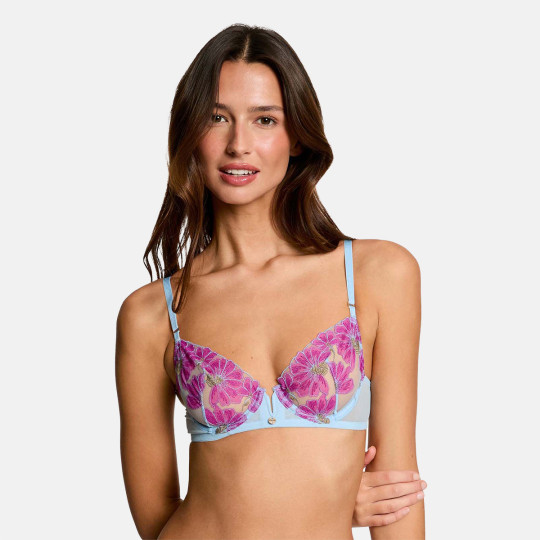 Soutien-gorge armatures bleu Clemence