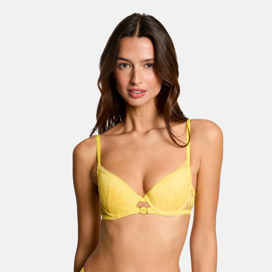 Soutien-gorge coques moulées jaune Lina