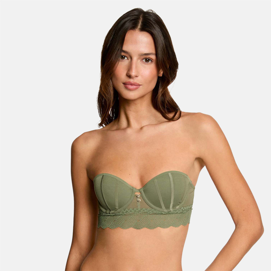 Soutien-gorge coques moulées bandeau kaki Lorie
