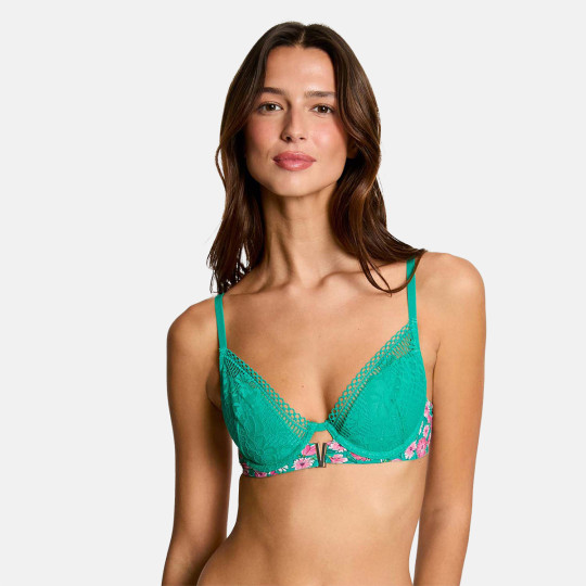 Soutien-gorge coques moulées vert Mathilde