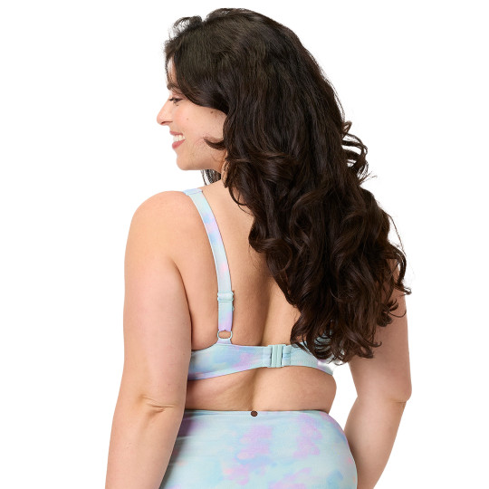 Haut de maillot de bain armaturé grand maintien bleu Brise