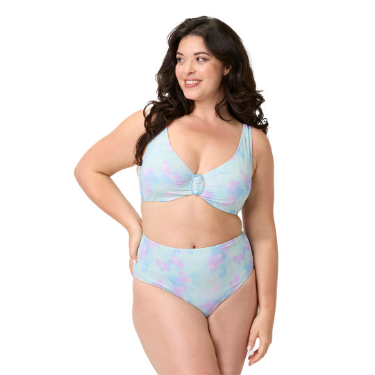 Haut de maillot de bain armaturé grand maintien bleu Brise