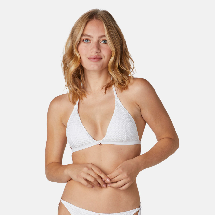Haut de maillot de bain triangle blanc Embrun