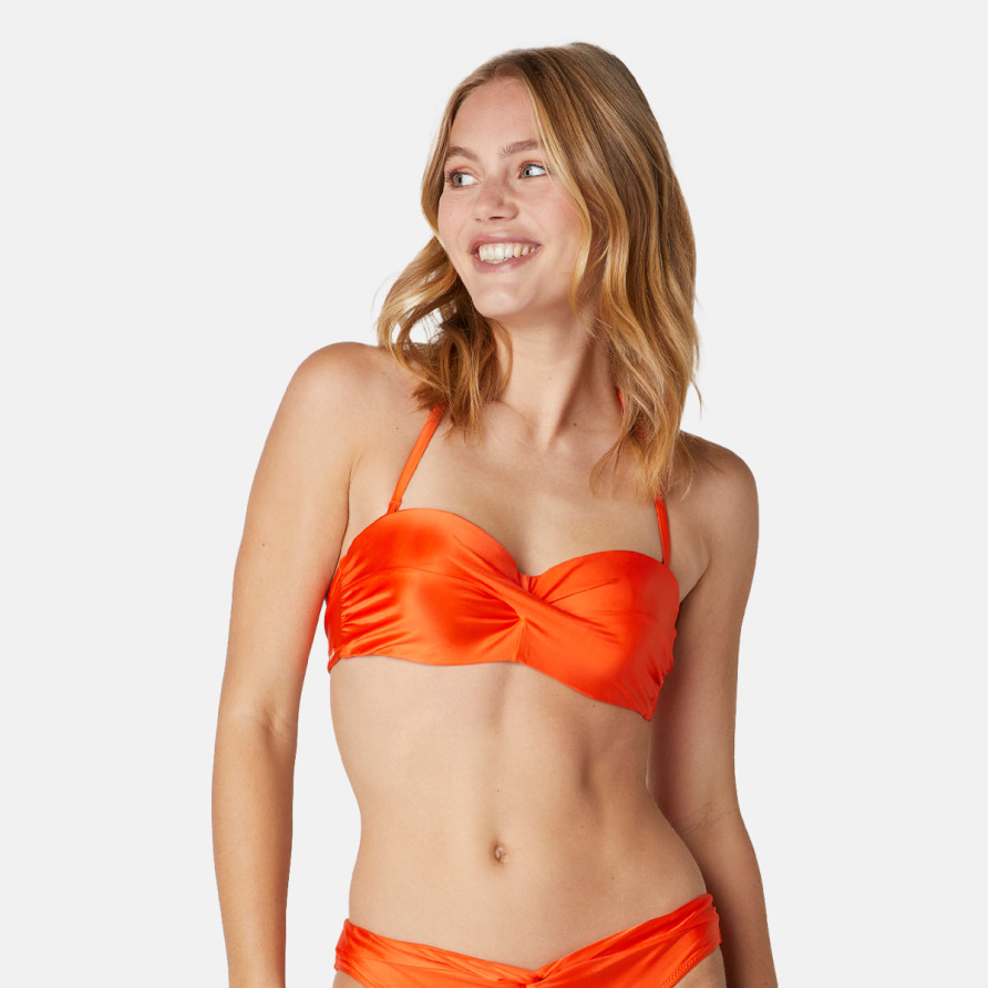 Haut de maillot de bain balconnet orange Reflet