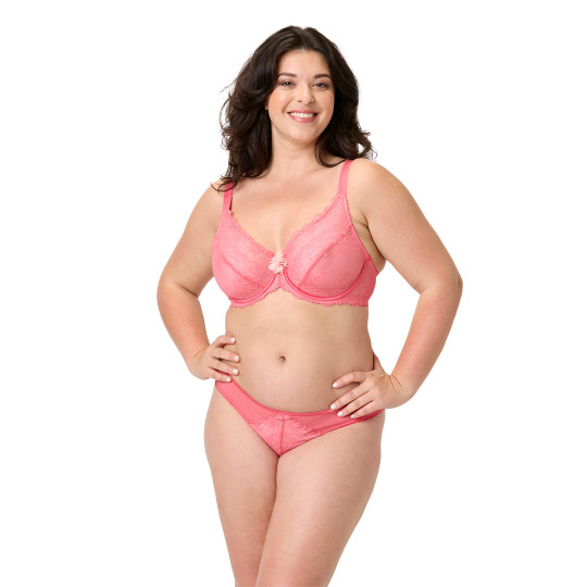 Soutien-gorge armatures grand maintien rose Etoile