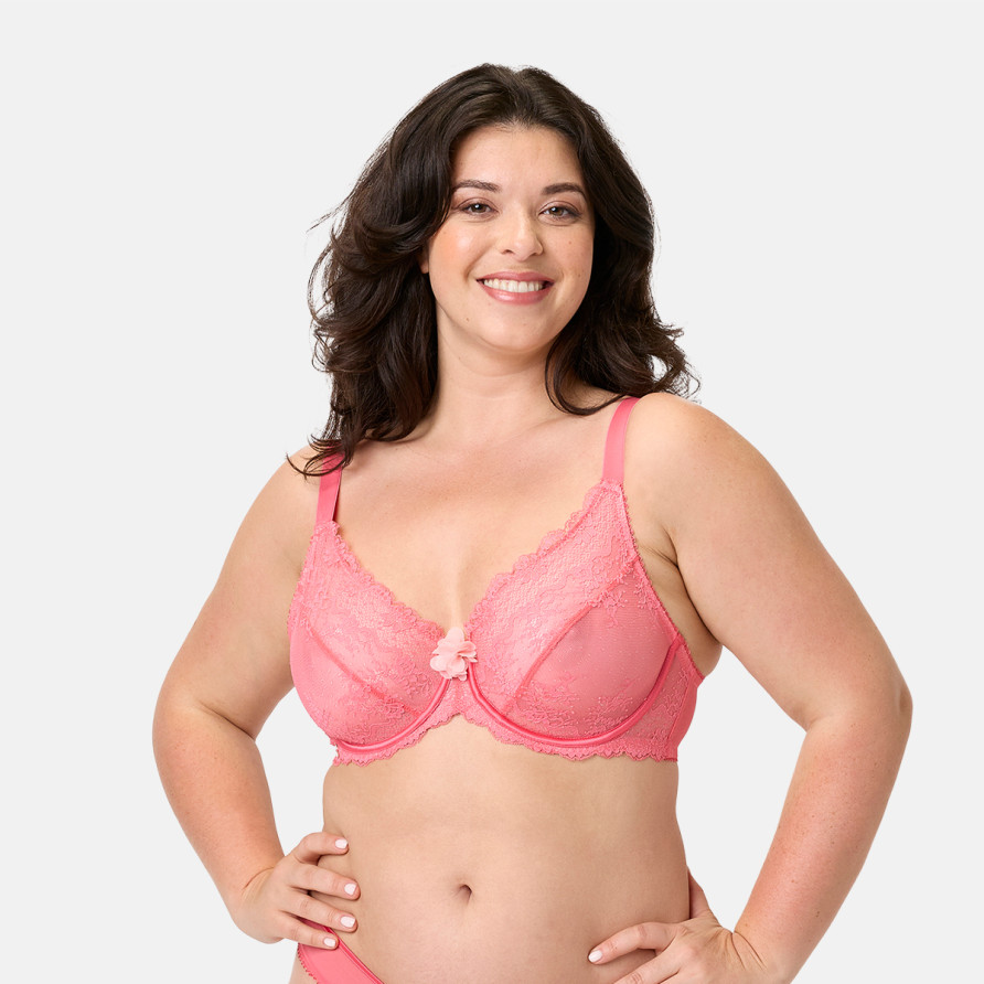 Soutien-gorge armatures grand maintien rose Etoile