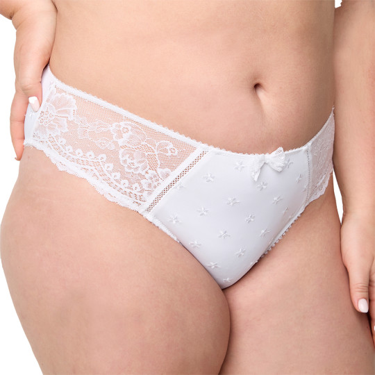 Culotte grande taille blanche Louange