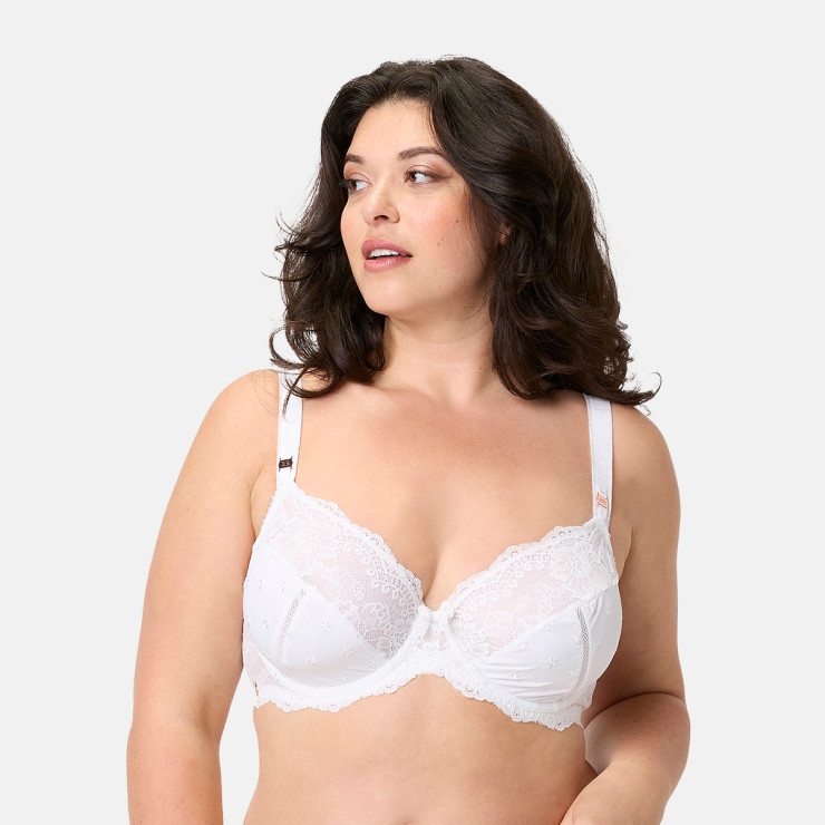 Soutien-gorge armatures grand maintien blanc Louange